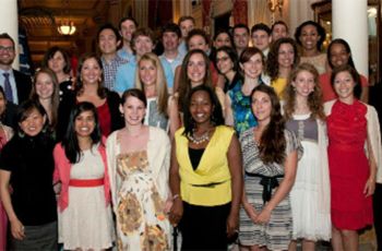 Gold Humanism student honorees standing together for a group photo
