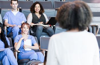 Image of medical students in a lecture hall