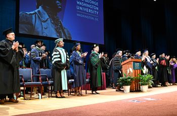 Platform party at the Health Sciences graduation ceremony