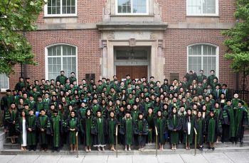 Graduates pose for class photo