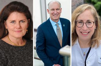 Speakers for the Annual Women in Leadership Event, Ellen Costello, MD, Jeffrey AKman, MD, and Mardi Gomberg-Maitland, MD
