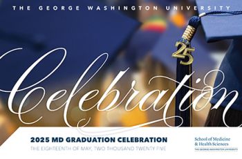 MD Class of 25 illustration, Cap with 25 and Celebration