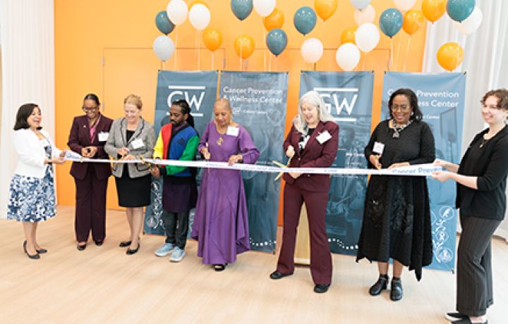 Community members join GW Leaders at the wellness center ribbon cutting