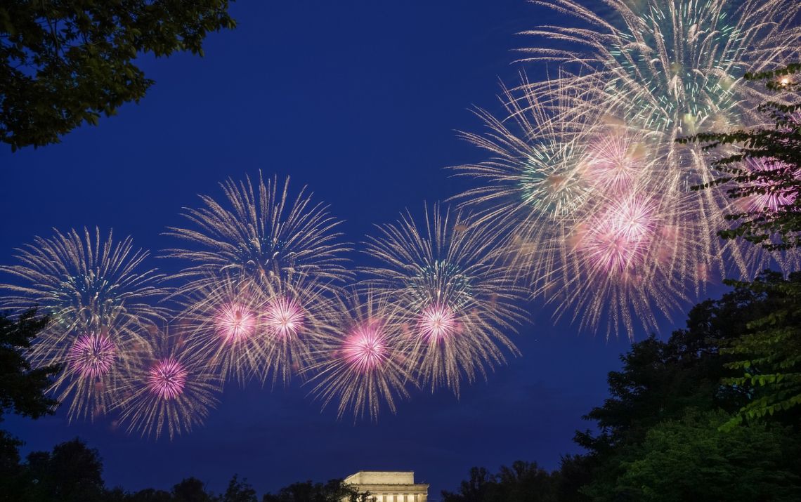 July 4th Fireworks over the Lincoln Memorial (courtesy of Ramin Javan, MD)