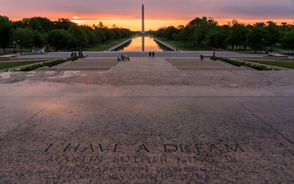Sunrise from the Lincoln Memorial (courtesy of Ramin Javan, MD)