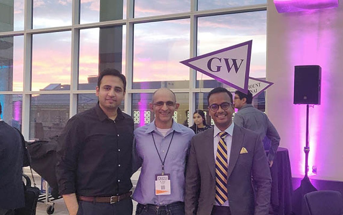 ASNR Annual Meeting in Boston - May 2019. (From left to right) Aaksh Goyal, Reza Taheri, Fahim Huda  