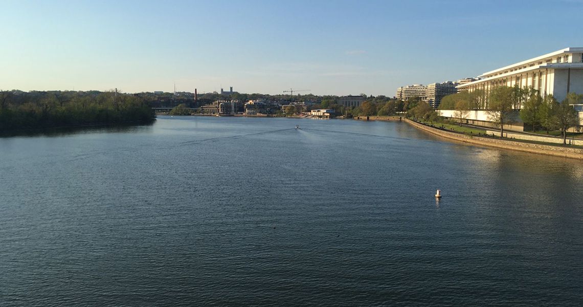 Georgetown Waterfront and Kennedy Center for the performing arts, minutes walk from GW Hospital (courtesy of Emil Barkovich MD)